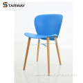 Modern Plastic Seat with Beech/Ash leg Chair